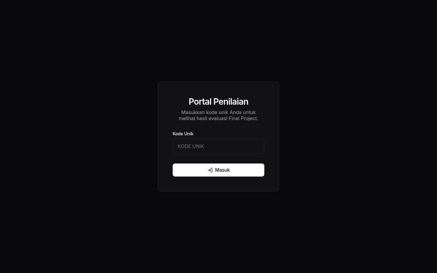 Frontend Evaluation Portal